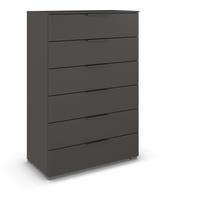 Komoda Paola, Barva Grafita - barve aluminija/barve grafita, Trend, kovina/leseni material (80/119/42cm) - Novel