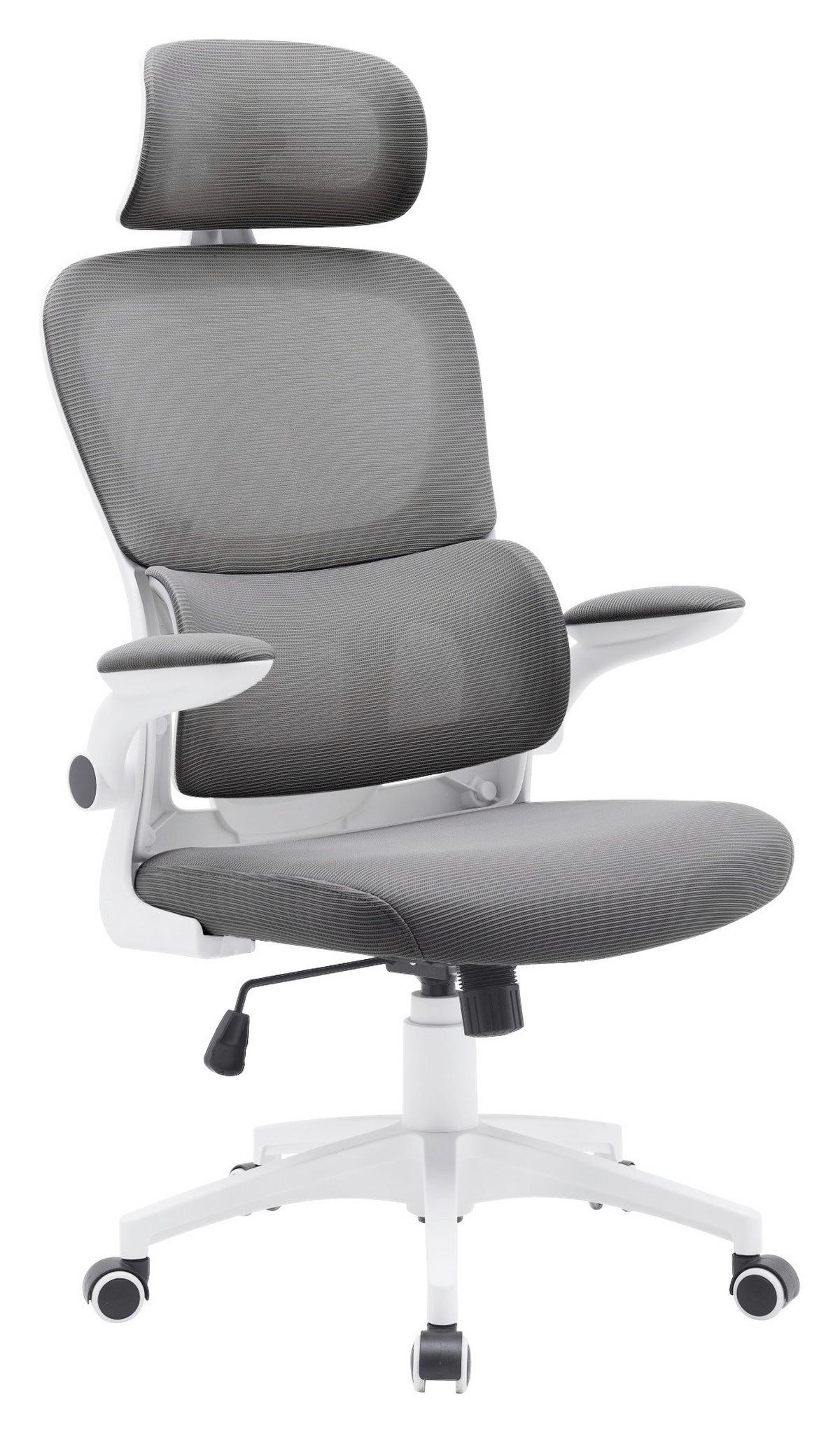 Pisarniški Stol Gary 2 V Sivi/beli Barvi - siva/bela, Moderno, umetna masa/tekstil (62/115-125/65cm) - Mömax