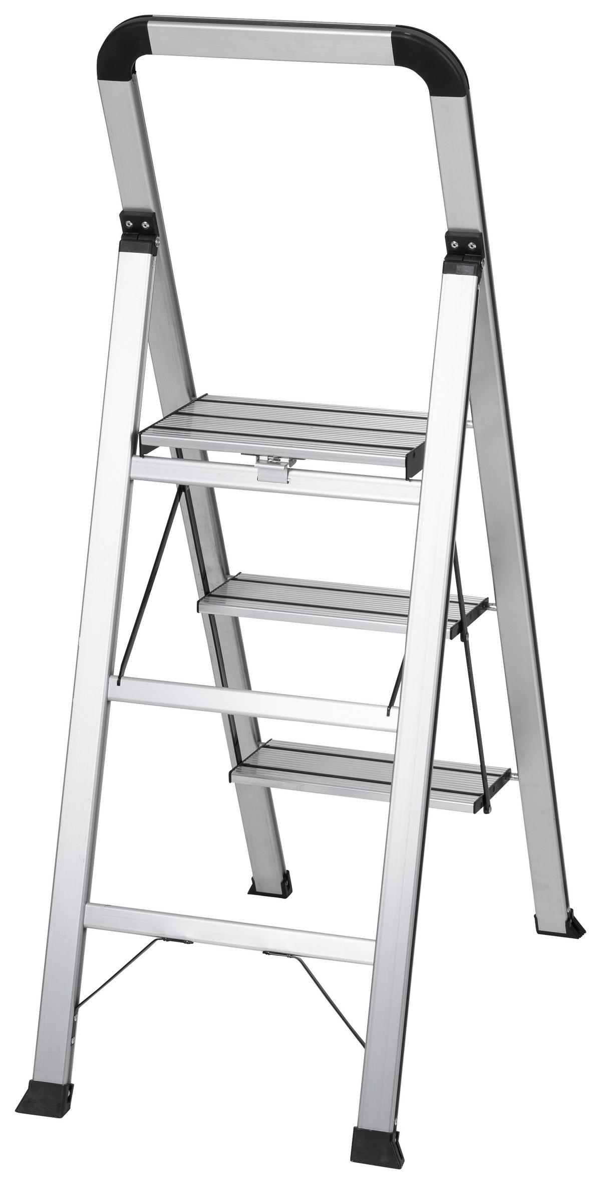 Zložljiva Lestev Solid V, Aluminij - barve aluminija, Basics, kovina (42/128/5cm) - MID.YOU