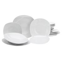 Tafelservice Weiß, 18-teilig - Weiß, Basics, Keramik - Creatable