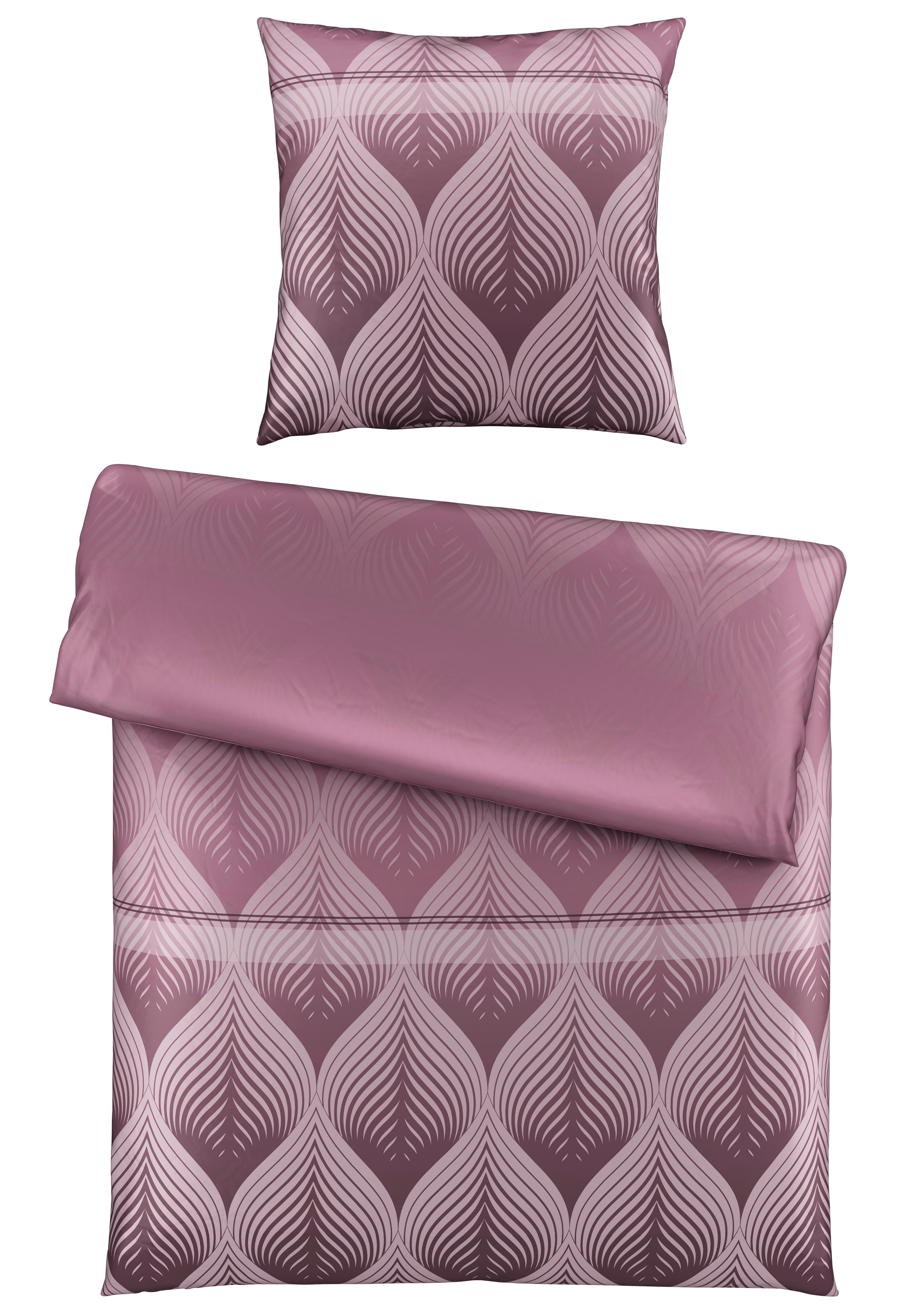 Bettwäsche Domps Mauve ca. 135x200cm - Mauve, MODERN, Textil (135/200cm) - Modern Living