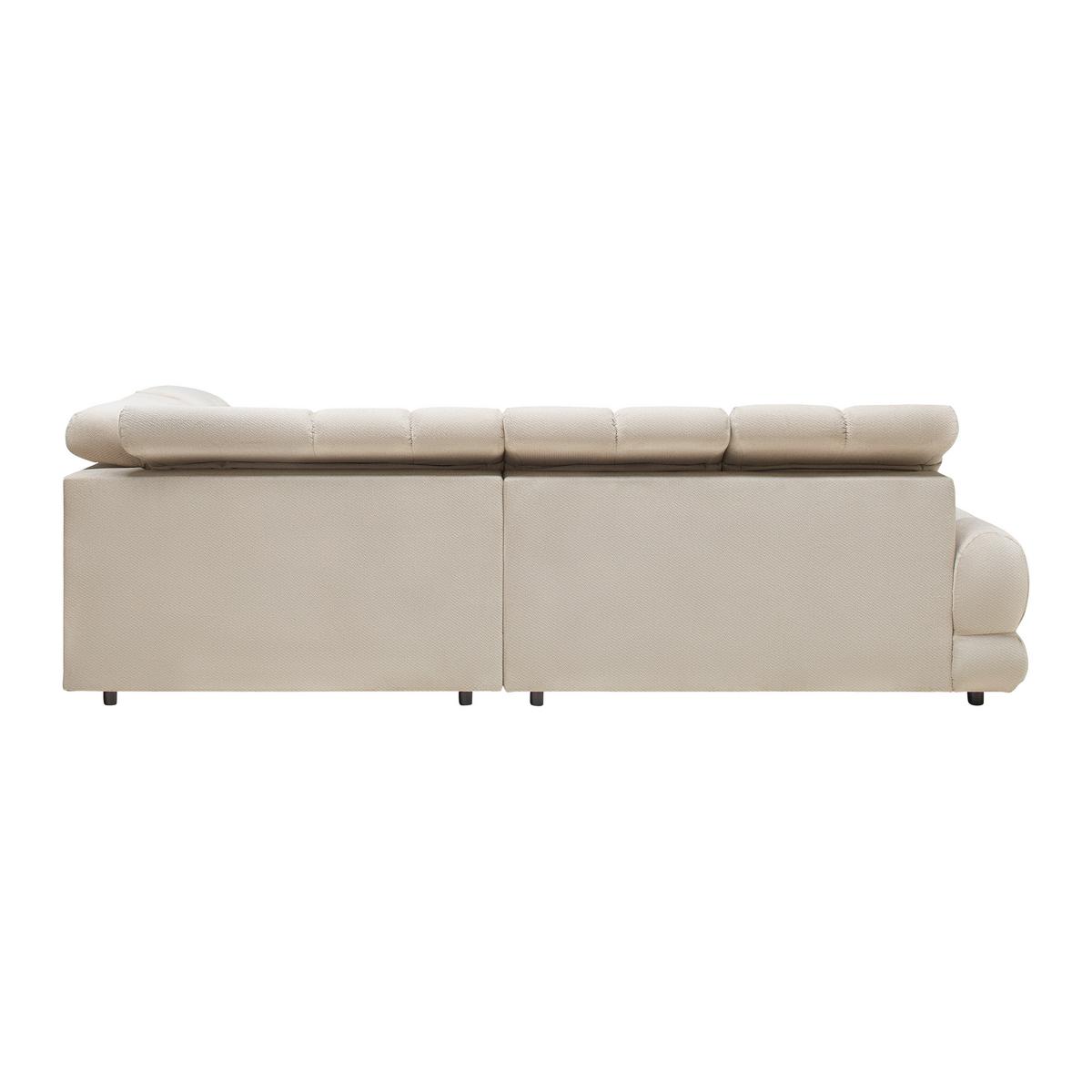 Ecksofa Tollo L Beige - Beige/Schwarz, MODERN, Holz/Holzwerkstoff (302/217cm) - Premium Living