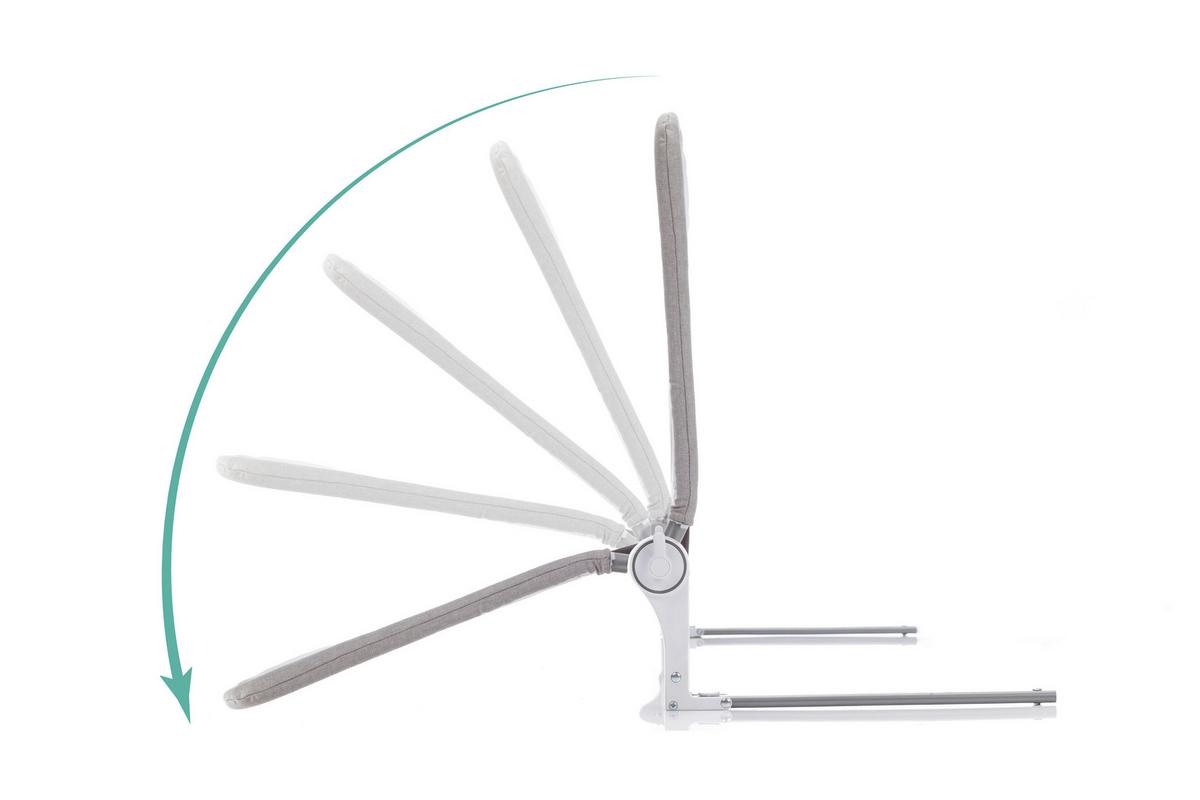 BRAMKA CHRONNA DO ŁÓŻECZKA COMFORT - szary, Basics, metal/tkanina (150/60cm) - My Baby Lou