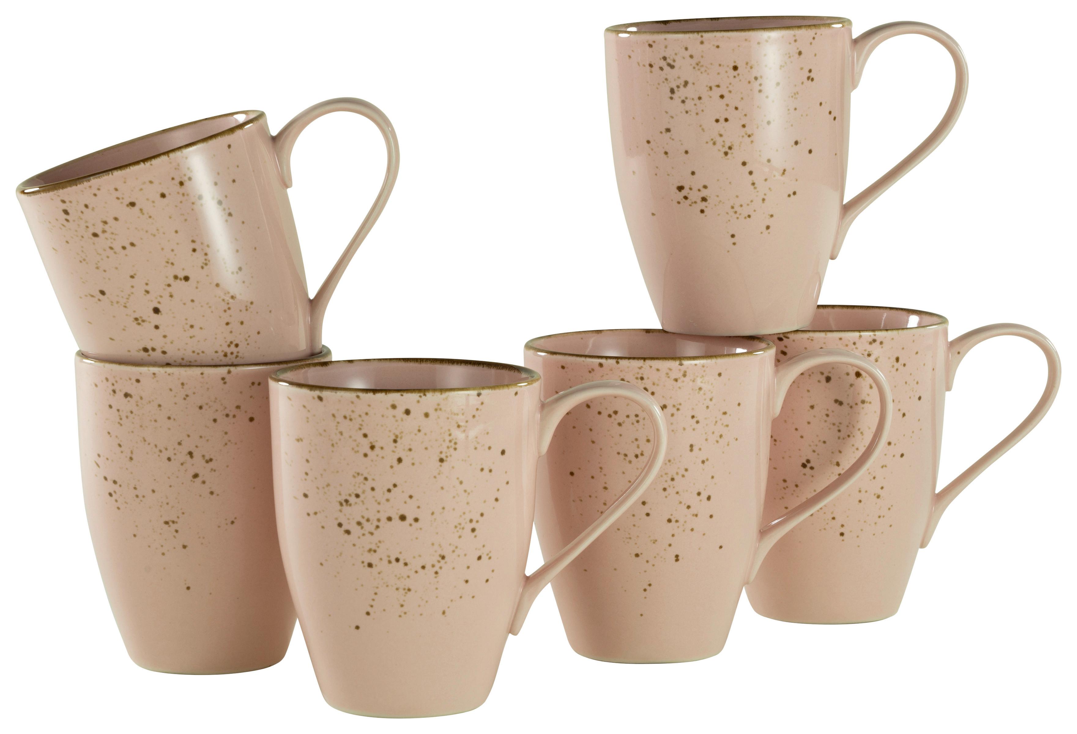 Set Skodelic Rose, 6-Delni - svetlo roza, Trend, keramika (300ml) - Creatable