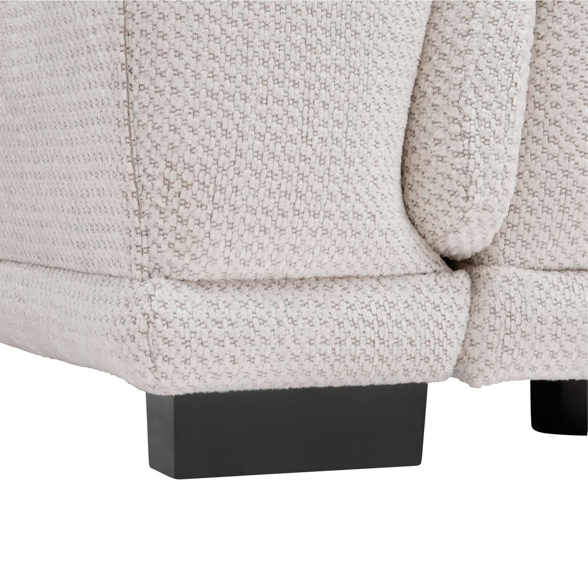 Ecksofa Gremio Rechts Grauweiß - Grauweiß/Schwarz, MODERN, Kunststoff/Textil (283/206cm) - Premium Living