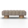SITTBÄNK ALINA - ljusbrun/naturfärgad, Modern, trämaterial/trä (140/45/45cm) - Bessagi Home