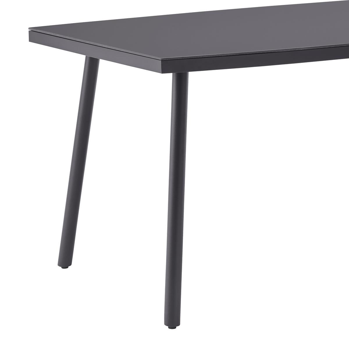 KOMPLET STOŁOWY NA TARAS CAMILLA - szary, Modern, metal/tkanina (252/65/68cm) - Bessagi Garden