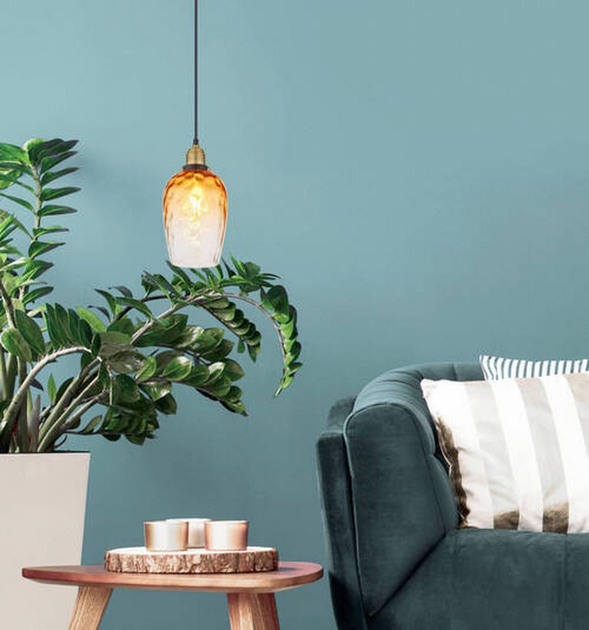 Hängeleuchte Salvy Messingfarben max. 60 Watt - Klar/Messingfarben, Basics, Glas/Metall (15/120cm) - Globo