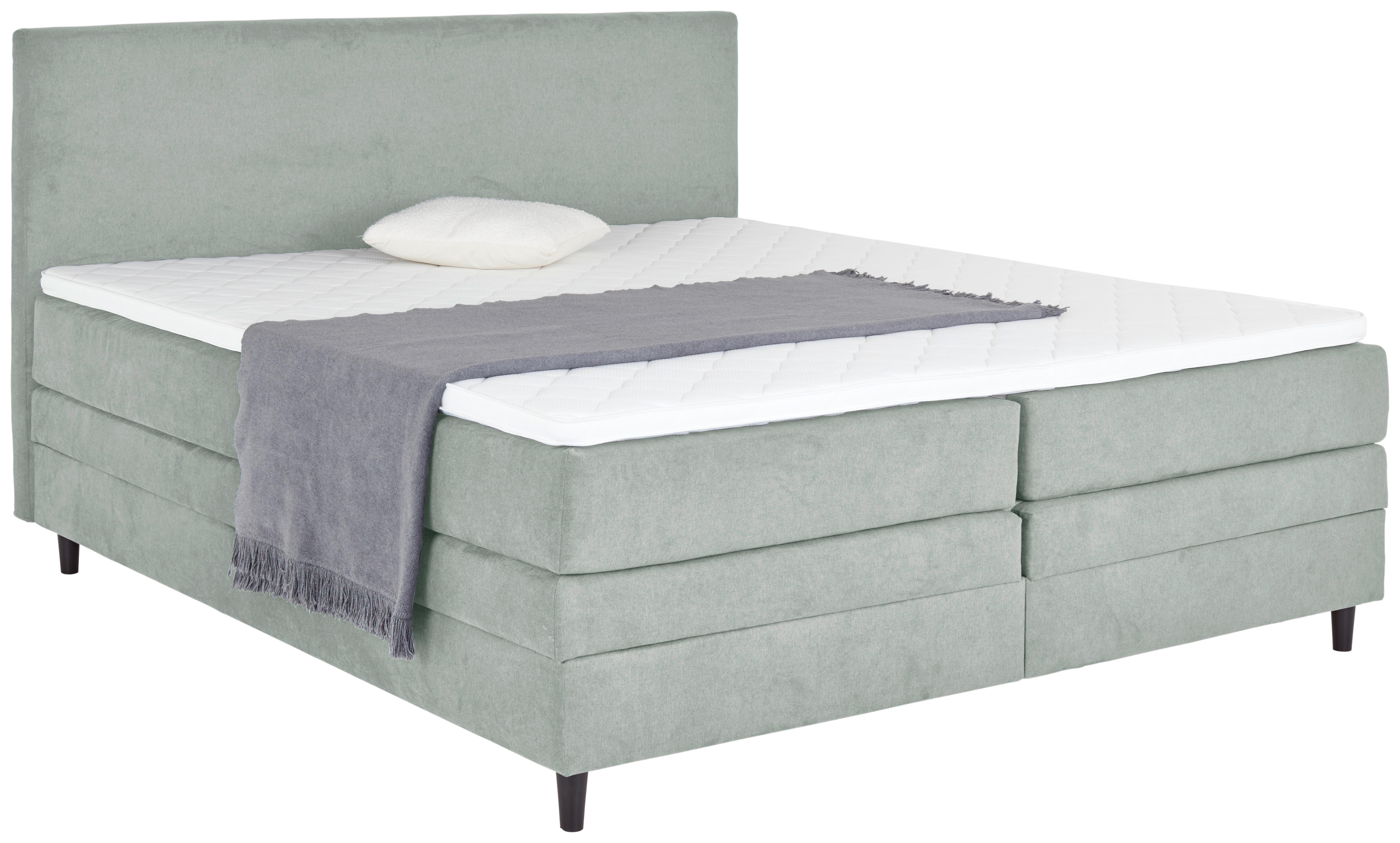 Boxspring Krevet Kleopatra - svijetlo siva, Konvencionalno, drvni materijal/tekstil (160/200cm) - Modern Living
