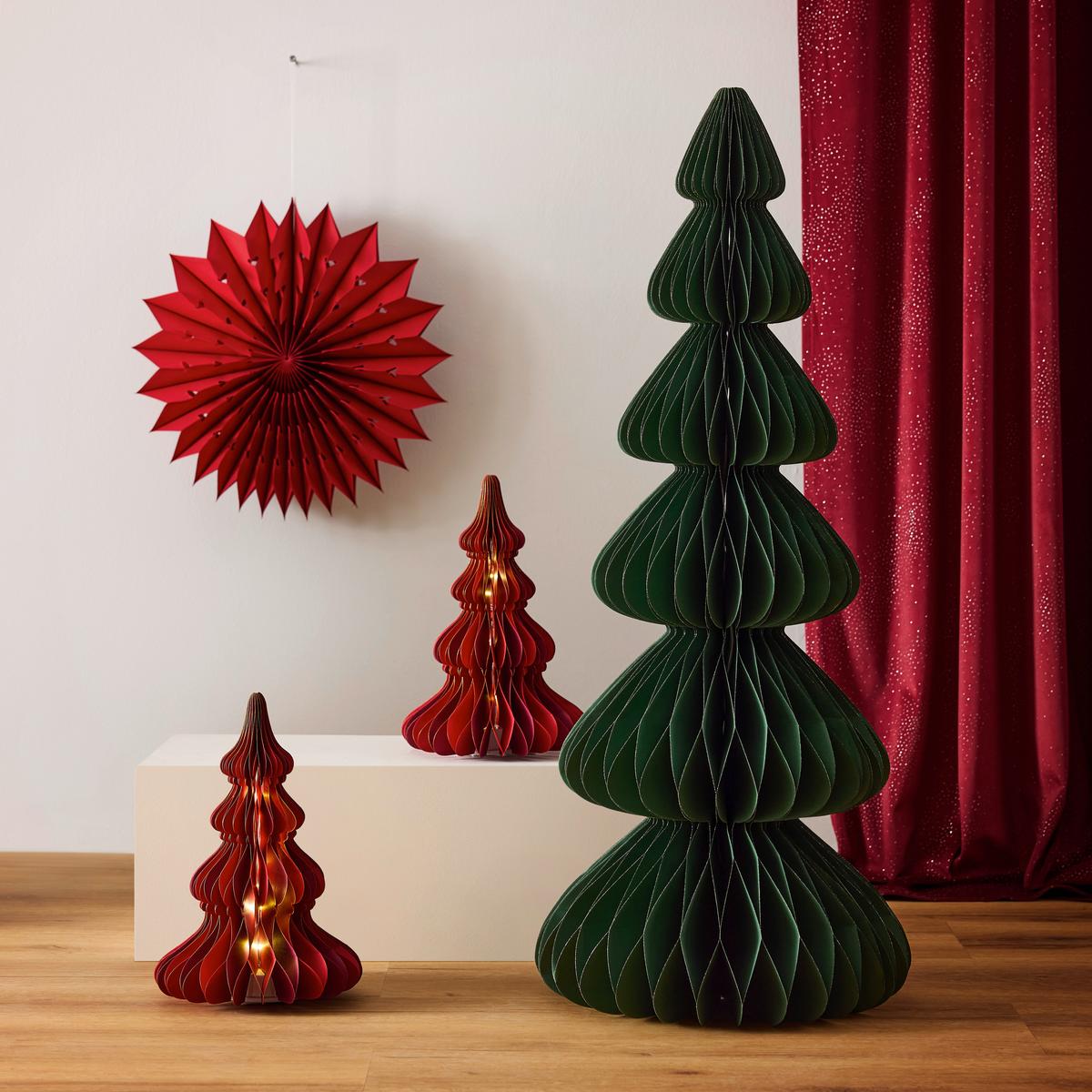 Dekostern Jolie Rot Ø Ca. 20cm - Rot, Konventionell, Papier (20cm) - Mömax