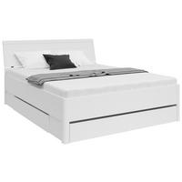PAT SATURN 160 - alb, Konventionell, material pe bază de lemn (160/200cm)
