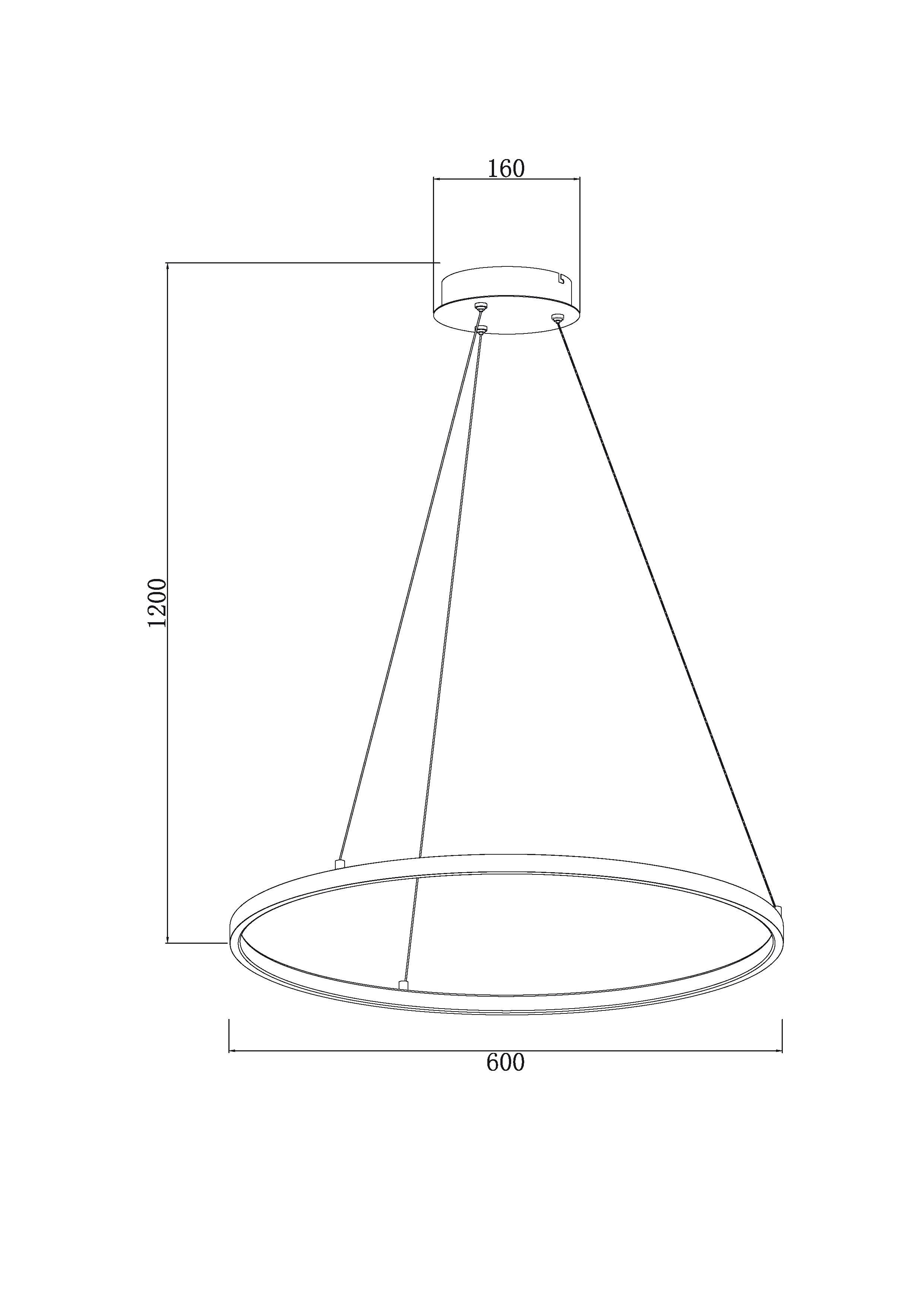 LAMPA WISZĄCA LED MADRID - biały/kolor złoty, Trend, tworzywo sztuczne/metal (60/120cm) - Novel