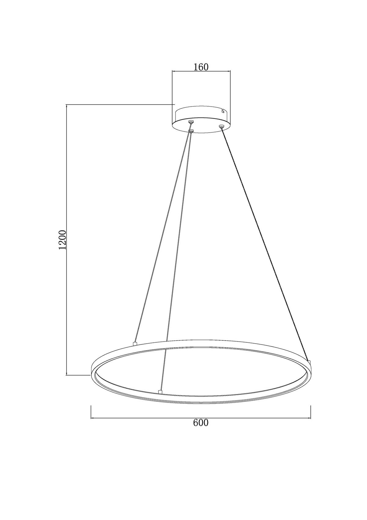 LAMPA WISZĄCA LED MADRID - biały/kolor złoty, Trend, tworzywo sztuczne/metal (60/120cm) - Novel