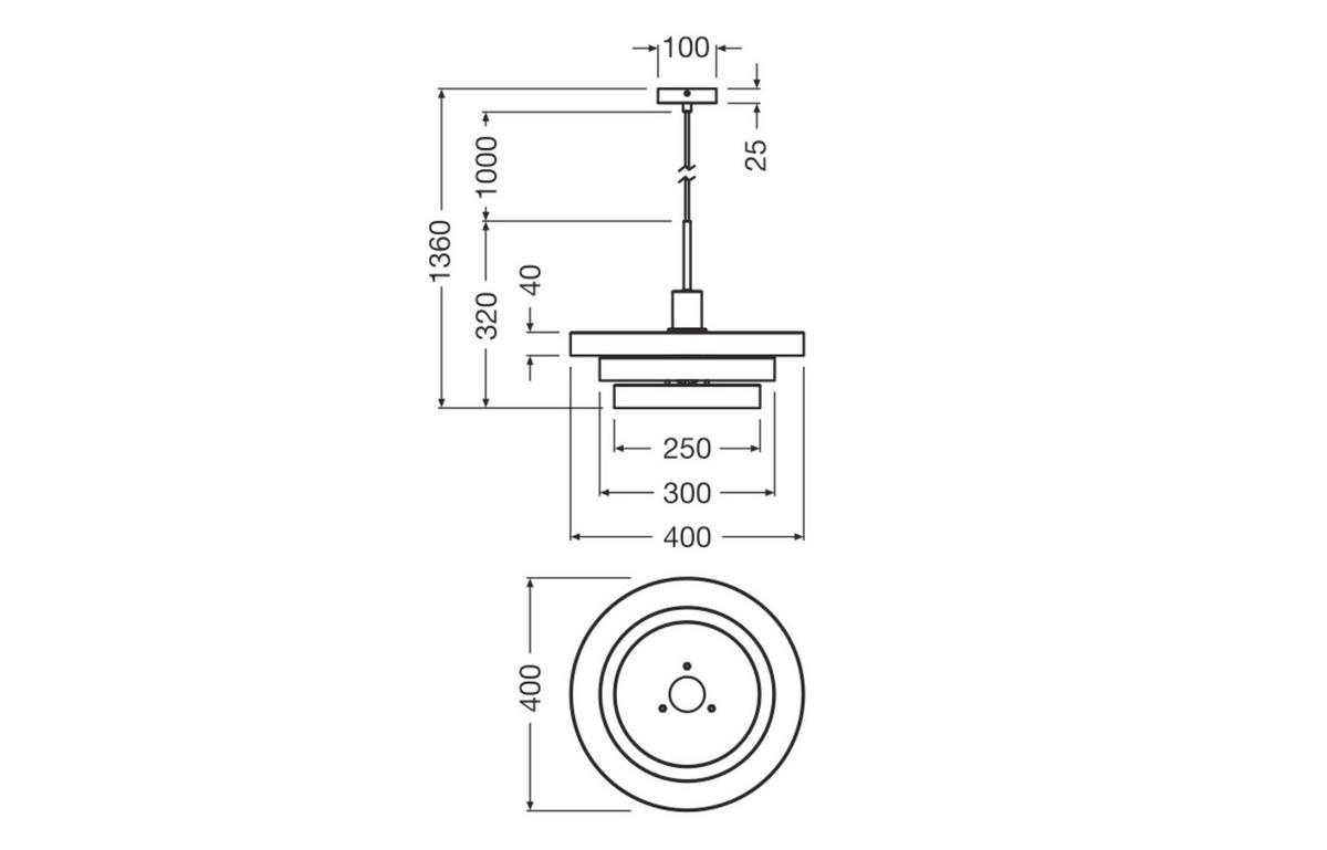 LAMPA WISZĄCA DECOR LAYERS PENDANT E27 BL - różowy/niebieski, Basics, metal (40/136cm) - Osram