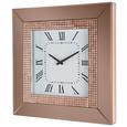 Wanduhr Faro in Rosa/gold ca.50x50x5cm - Goldfarben/Rosa, MODERN, Glas/Holzwerkstoff (50/50/5cm) - MÖMAX modern living