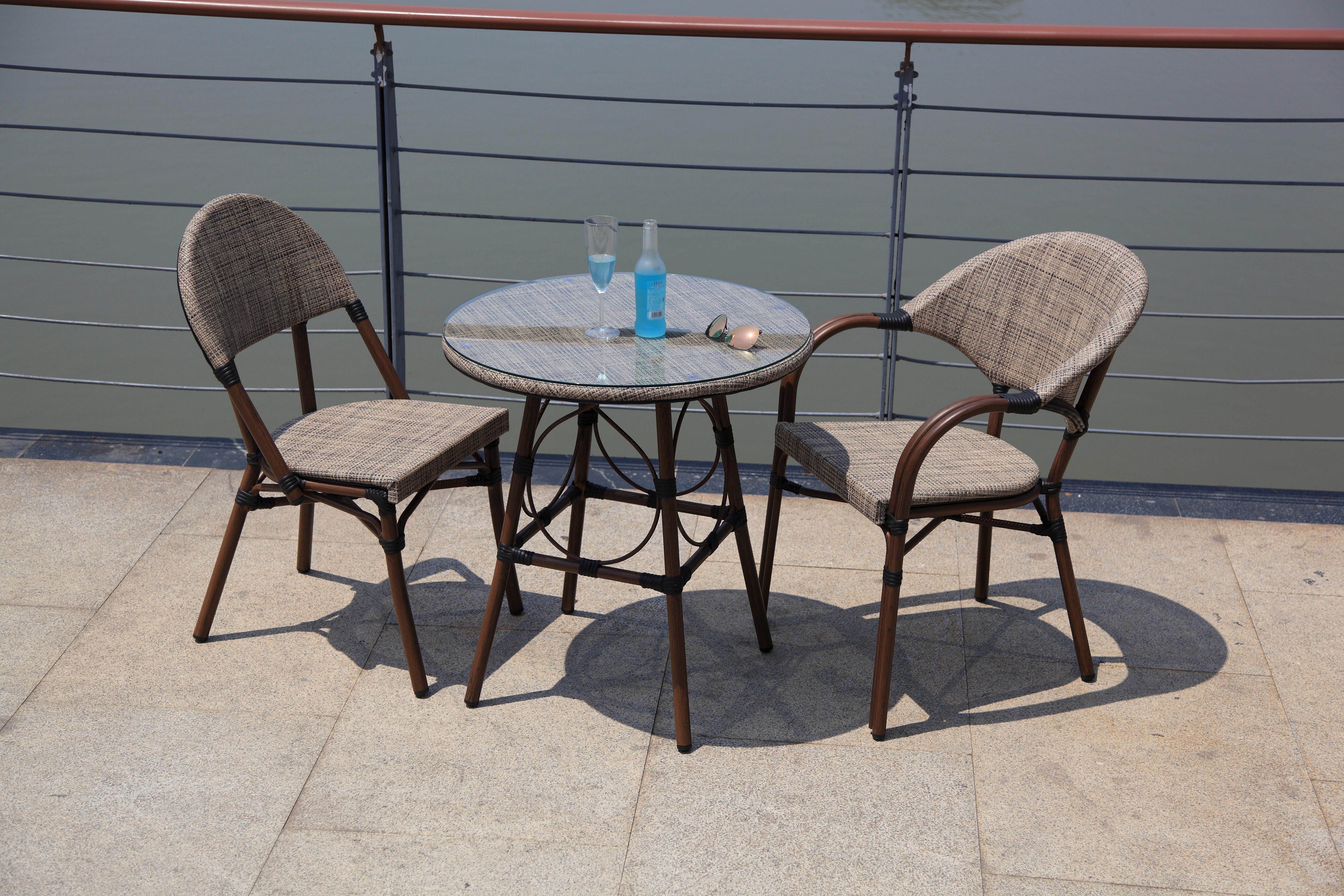 Set Za Balkon Maui, Peščene Barve, 3-Delni Set - bež/peščene barve, Basics, kovina/tekstil (70/74cm) - Gardenson