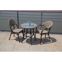 Gartenset Maui Sandfarbe/Beige - Sandfarben/Beige, Basics, Textil/Metall (70/74cm) - Gardenson