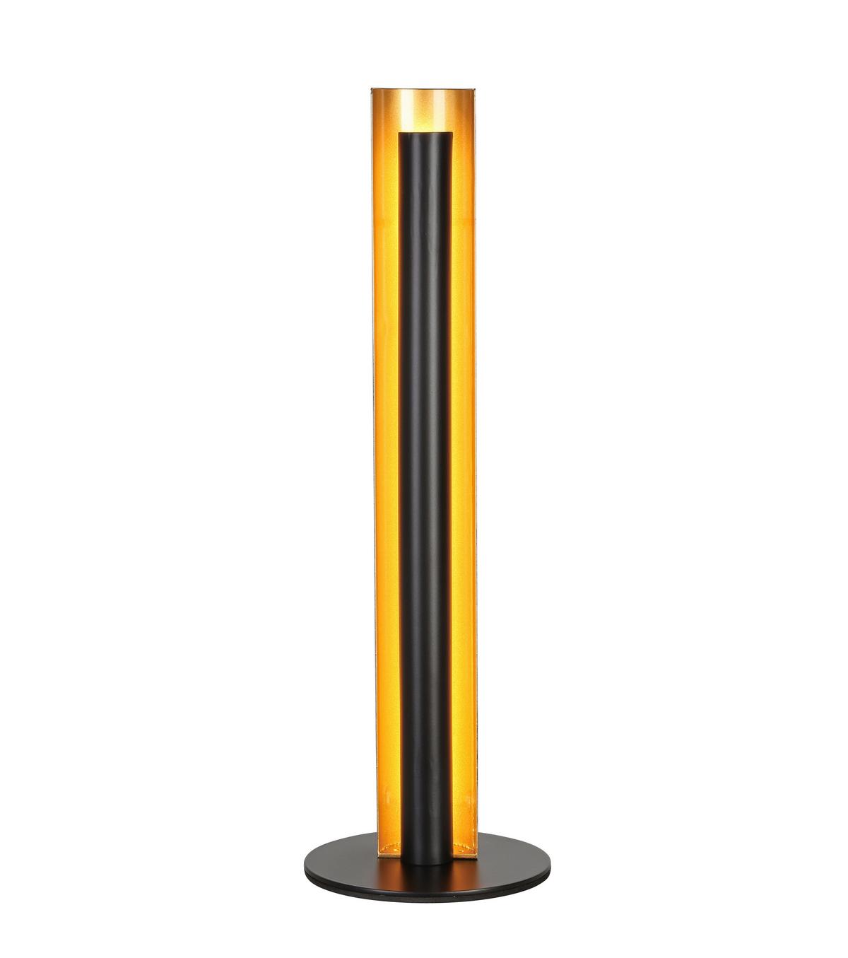 Veioză cu LED GUMO - auriu/negru, Modern, metal (15/47cm) - Mömax