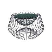 BEISTELLTISCH CDNNE-GRN - Schwarz/Grün, Lifestyle, Stein/Metall (60/60/35cm) - Kayoom