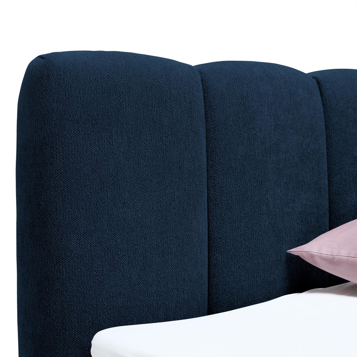 Boxbett Elaris Blau ca. 160x200cm - Blau/Chromfarben, KONVENTIONELL, Kunststoff/Textil (160/200cm) - Mömax