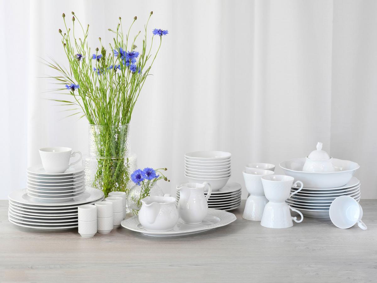 Kombinirani Servis Arianne, 60-Delni - bela, Basics, keramika - Creatable