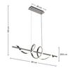 LED-HÄNGLAMPA LINA - kromfärg/nickelfärgad, Modern, metall/plast (80/20/120cm) - Mömax