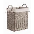 Ruháskosár Elena - natúr színek/szürke, romantikus/Landhaus, textil/fa (38/40/26cm) - MÖMAX modern living