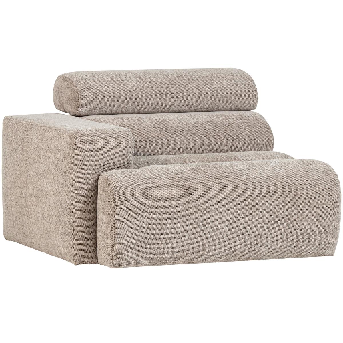 Sofaelement Novi Naturfarben B: 109cm - Schwarz/Naturfarben, Design, Kunststoff/Textil (109/86/113cm) - Livetastic