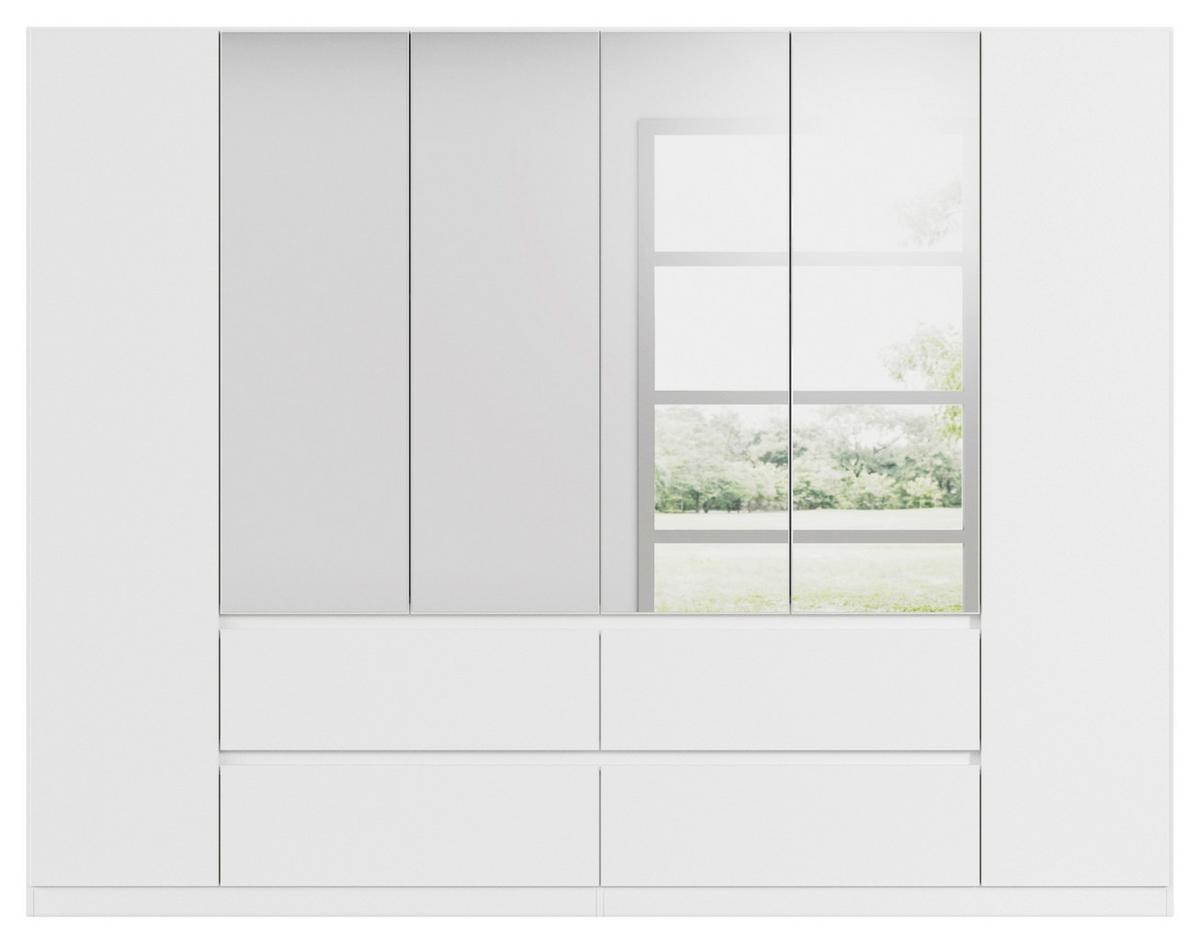 DULAP  USI ROTATIVE MAINZ - argintiu/alb, Basics, material pe bază de lemn (271/210/54cm) - Modern Living