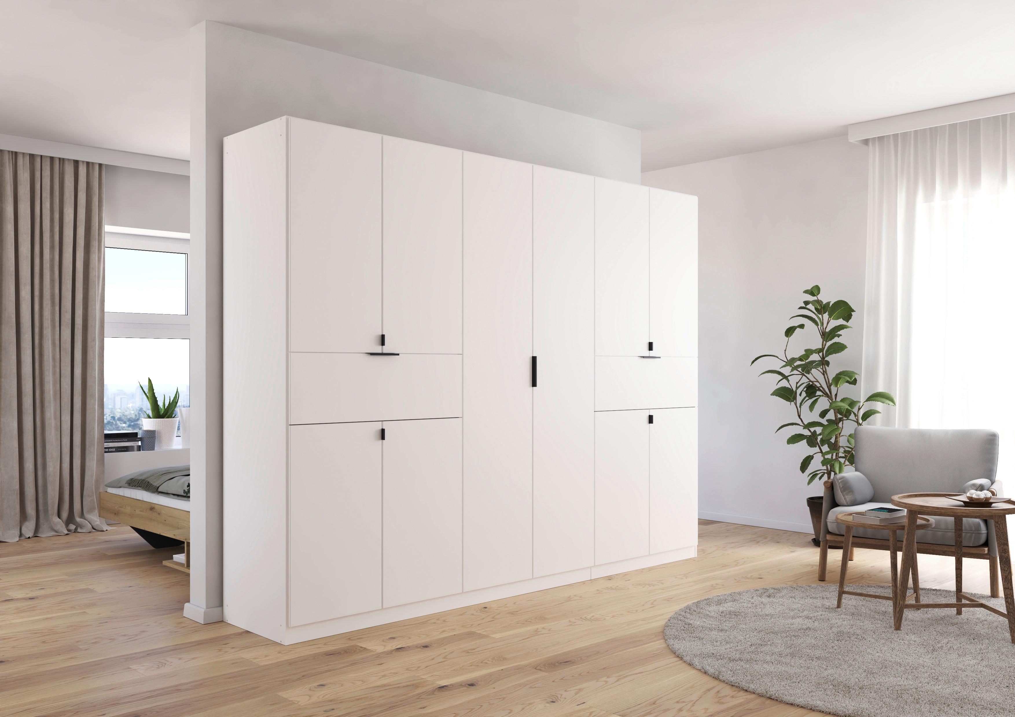 Ormar S Klasičnim Vratima Ticao - bijela/siva, Moderno, drvni materijal/metal (271/210/54cm) - Modern Living