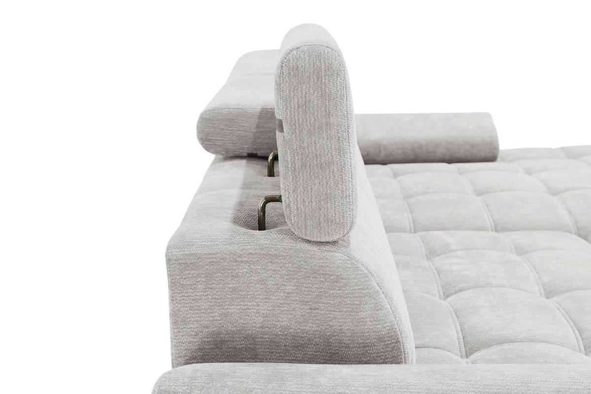 Coltar VEGAS - gri deschis, Design, lemn/textil (294/173cm) - Modern Living