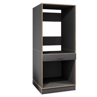 Waschmaschinenschrank Rislo - Honigeiche/Anthrazit, Trend, Holzwerkstoff/Kunststoff (67/162/68cm) - MID.YOU