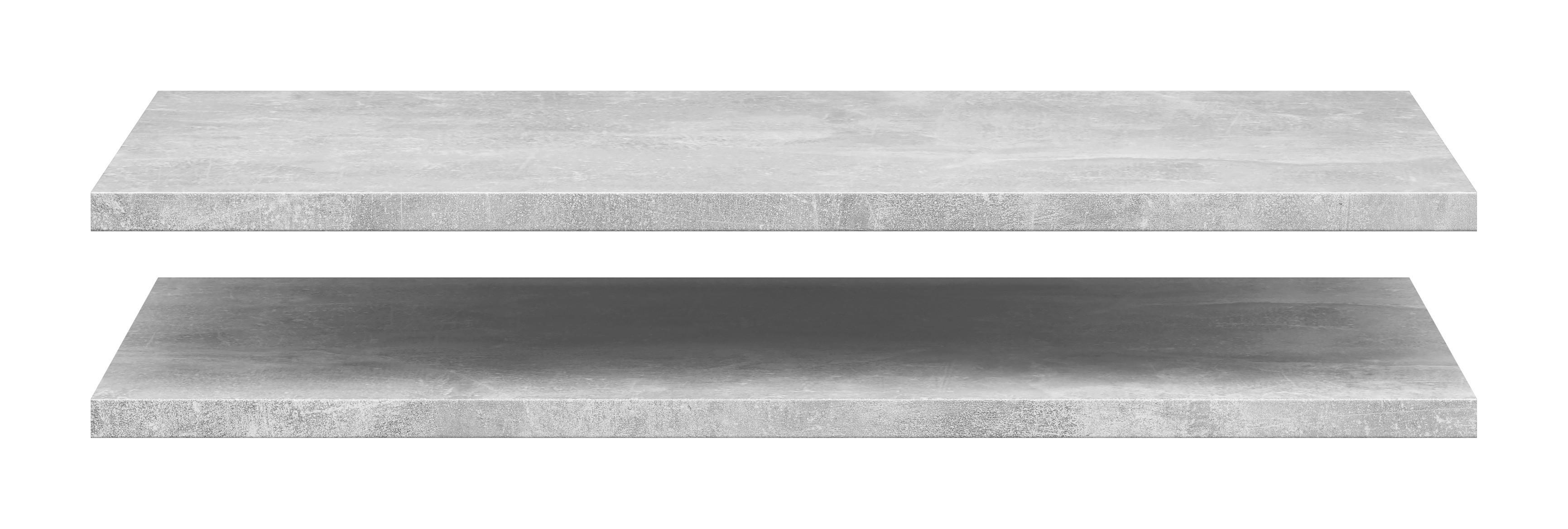 Einlegeboden Multistauraum Betonoptik - Grau, MODERN, Holzwerkstoff (76,9/2,2/48cm) - Mömax
