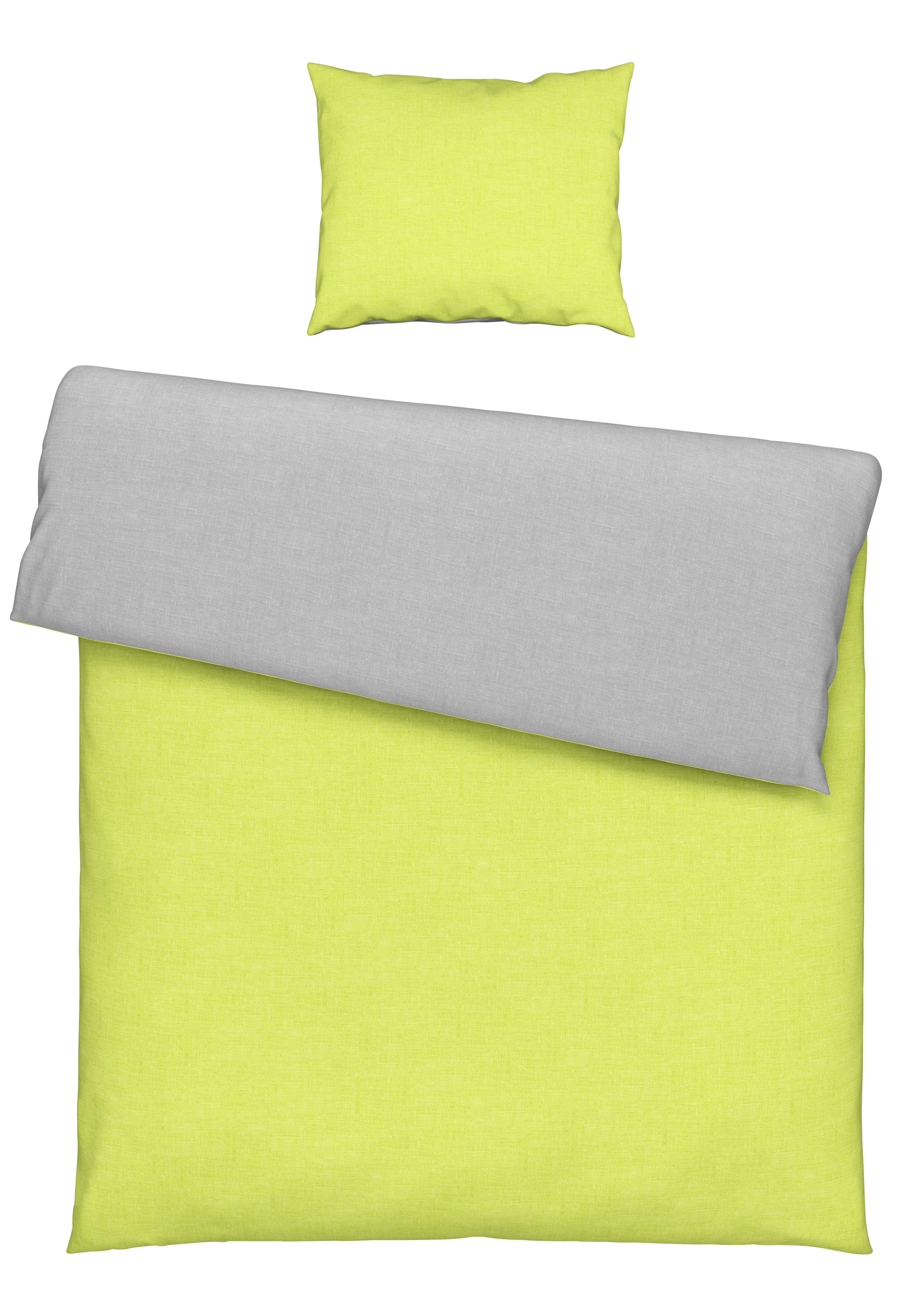 BETTWÄSCHESET NOAH WENDE - Gelb, Textil (160/210cm) - Modern Living