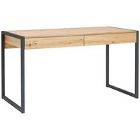 BIURKO SLIMLINE - czarny/dąb artisan, Modern, materiał drewnopochodny/metal (140/70/75cm) - MID.YOU