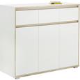 Komoda Pluto - bela/hrast sonoma, Moderno, leseni material (118/103/48cm) - Mömax modern living Komoda Pluto - bela/hrast sonoma, Moderno, leseni material (118/103/48cm) - Mömax modern living