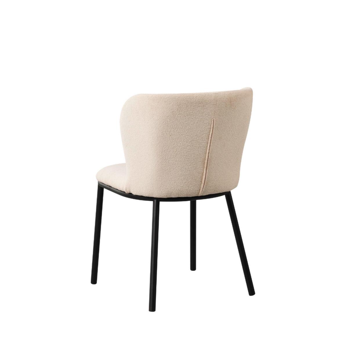 Stuhl-Set Bourges Weiß - Schwarz/Weiß, MODERN, Textil/Metall (52/80/44cm) - MID.YOU