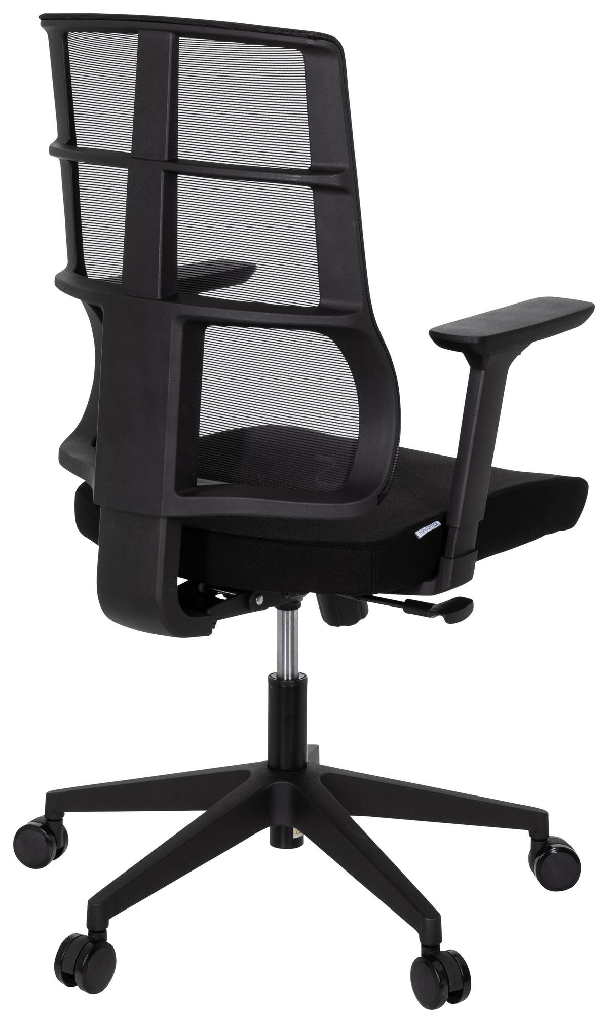 Pisarniški Stol Spinio, Črna - črna, Moderno, umetna masa/tekstil (65/124/60cm) - MID.YOU