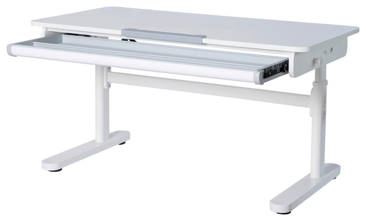 Íróasztal Állítható Magasságú Smart Grow - fehér, Modern, faalapú anyag/fém (109,5/62-78/60cm) - Roba