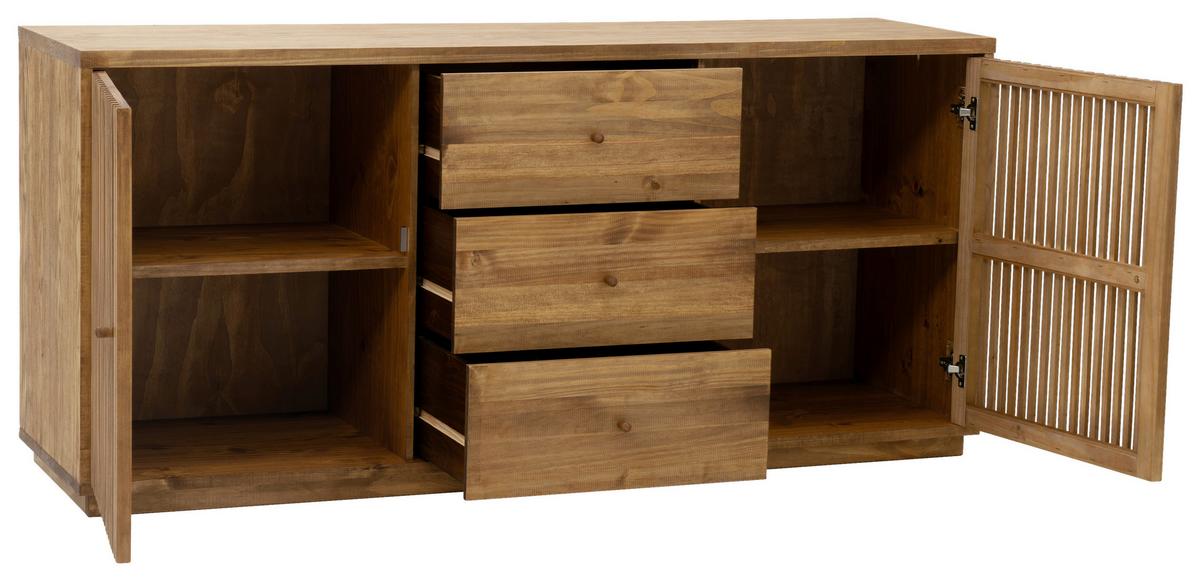 KOMODA SZEROKA EQUATORIA - kolor dębowy, Modern, materiał drewnopochodny/drewno (182/84/50cm) - MID.YOU
