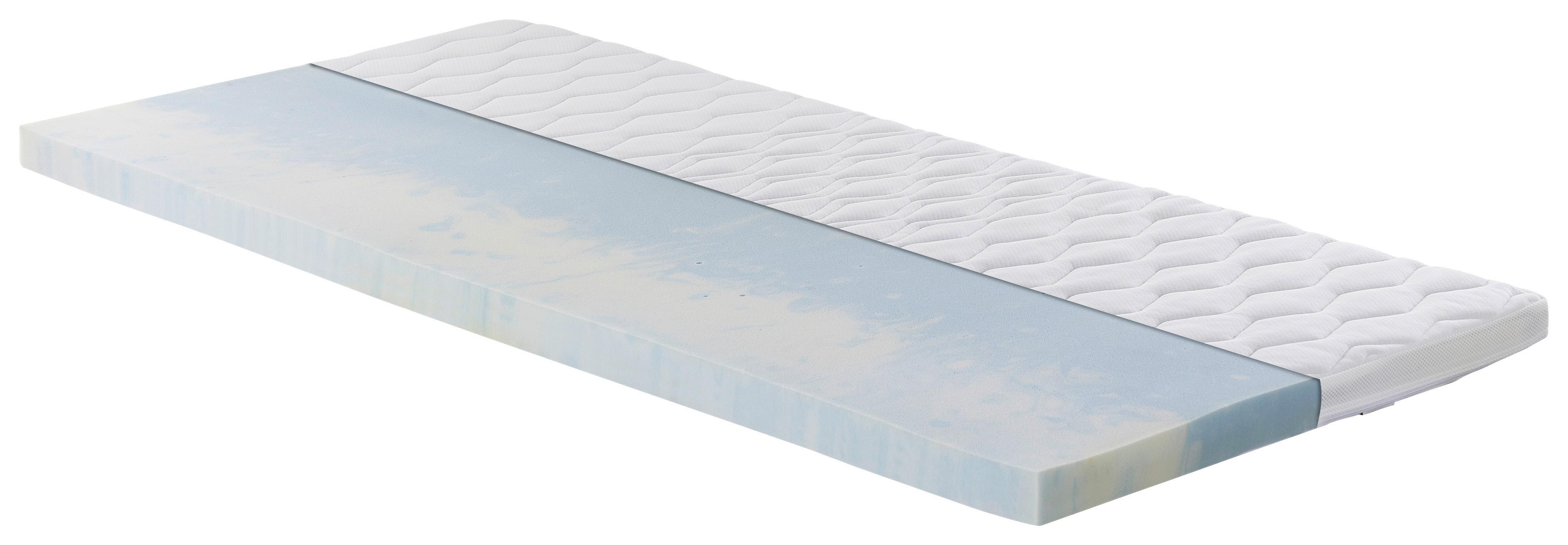 Topper Luxus Gel ca. 90x200 cm Weiß - Weiß, Basics, Textil (90/200cm) - MID.YOU