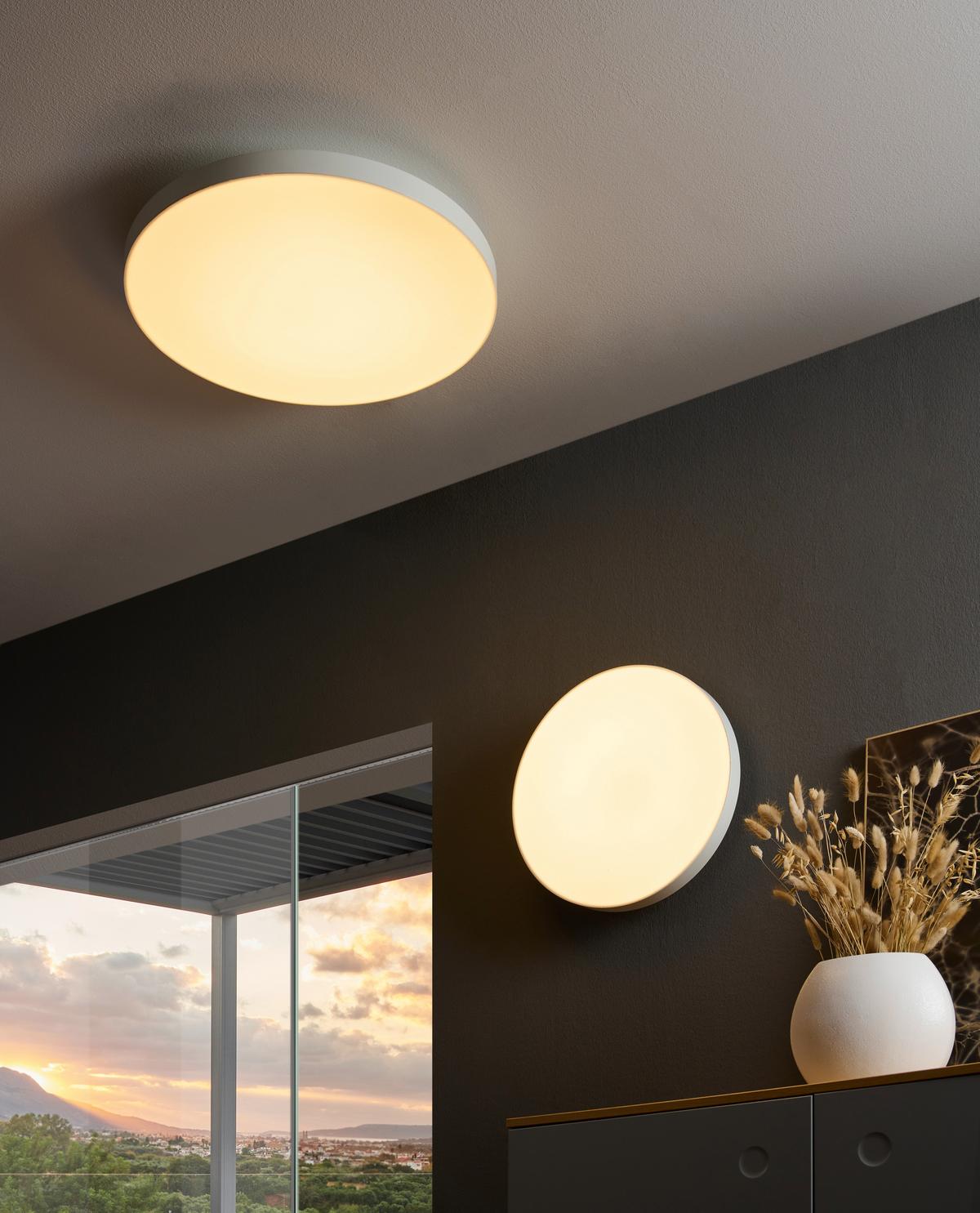 LAMPA SUFITOWA LED 900055* TURCONA-Z - biały, Design, tworzywo sztuczne/metal (45/6cm) - Eglo