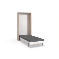 Klappbett Juist ca. 90x200 cm Eiche - Weiß/Sonoma Eiche, KONVENTIONELL, Holz/Holzwerkstoff (90/200cm) - MID.YOU