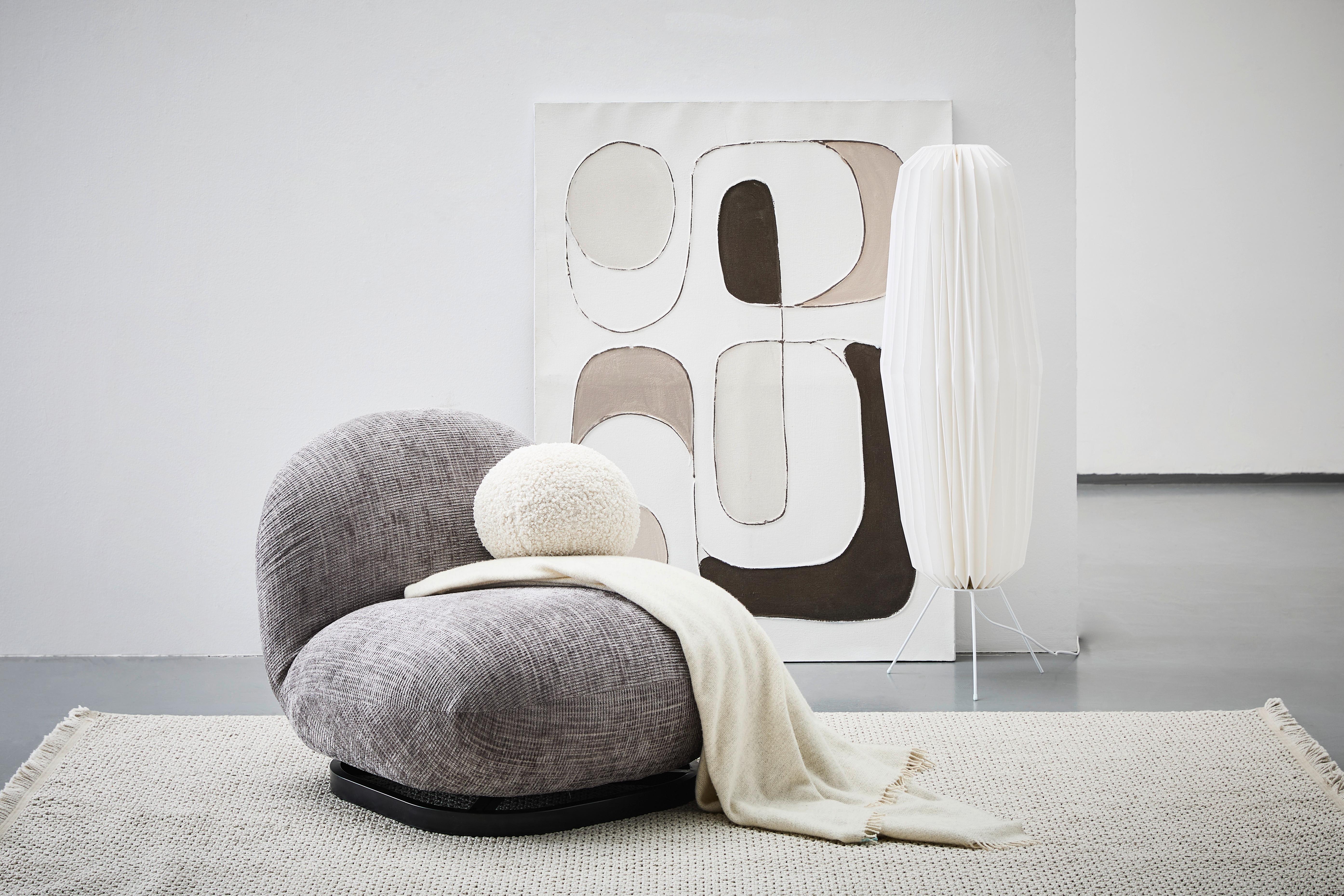 FOTEL KATE - jasnoszary/czarny, Trend, metal/tkanina (75/66/87cm) - P & B
