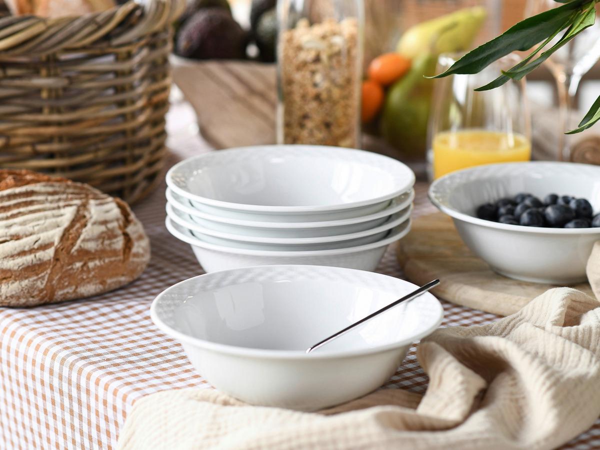 Set Skodelic Za Kosmiče Polo, 6-Delni - bela, Basics, keramika (17,5cm) - Creatable