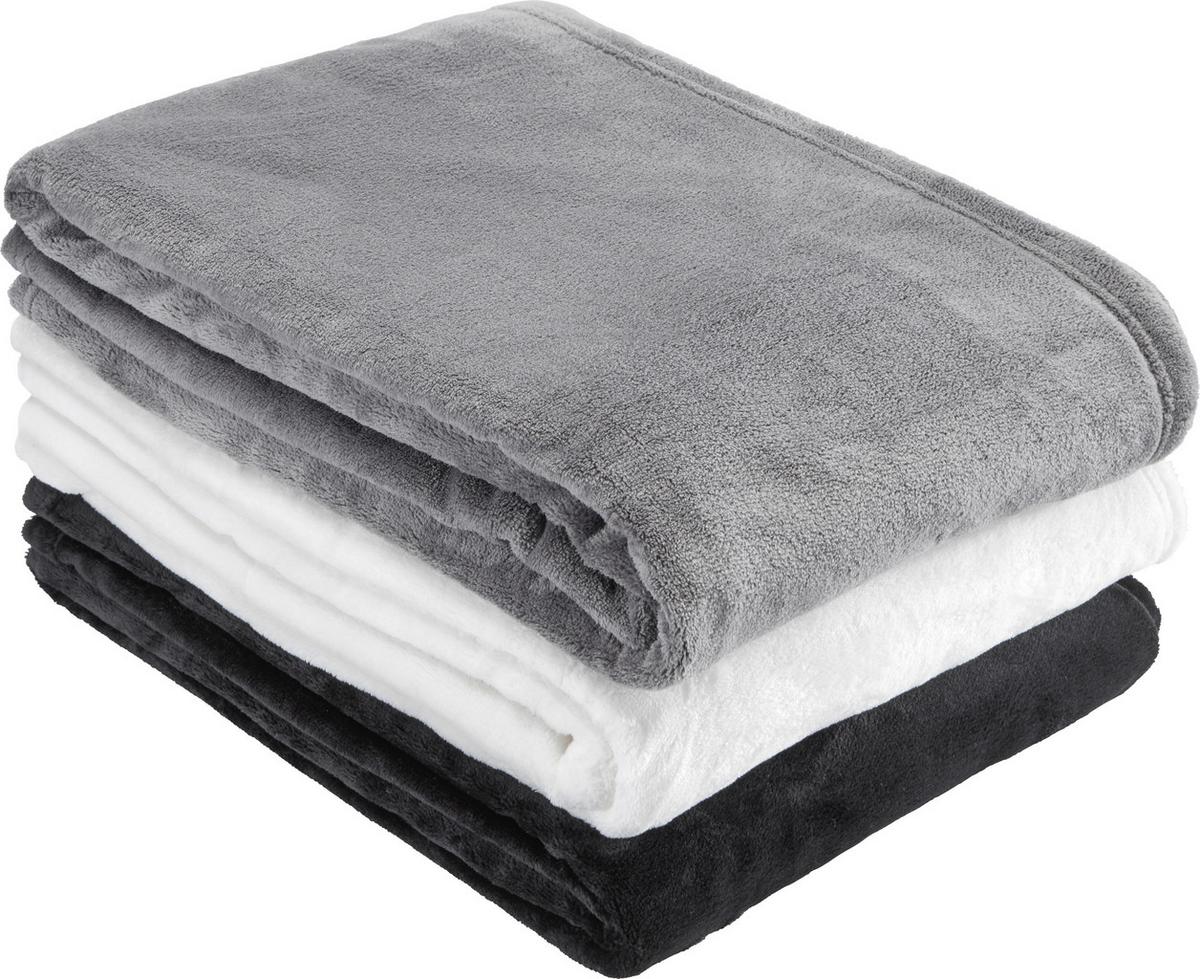 Pătură pufoasă Kuschelix - antracit, textil (140/200cm) - Modern Living