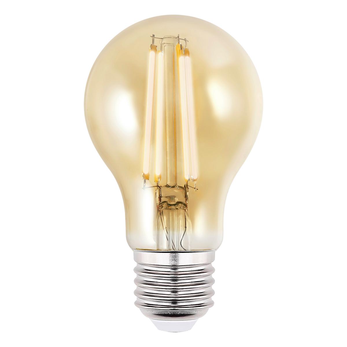 Bec LED - culoare chihlimbar, Konventionell, sticlă/metal (6/10,6cm) - Mömax