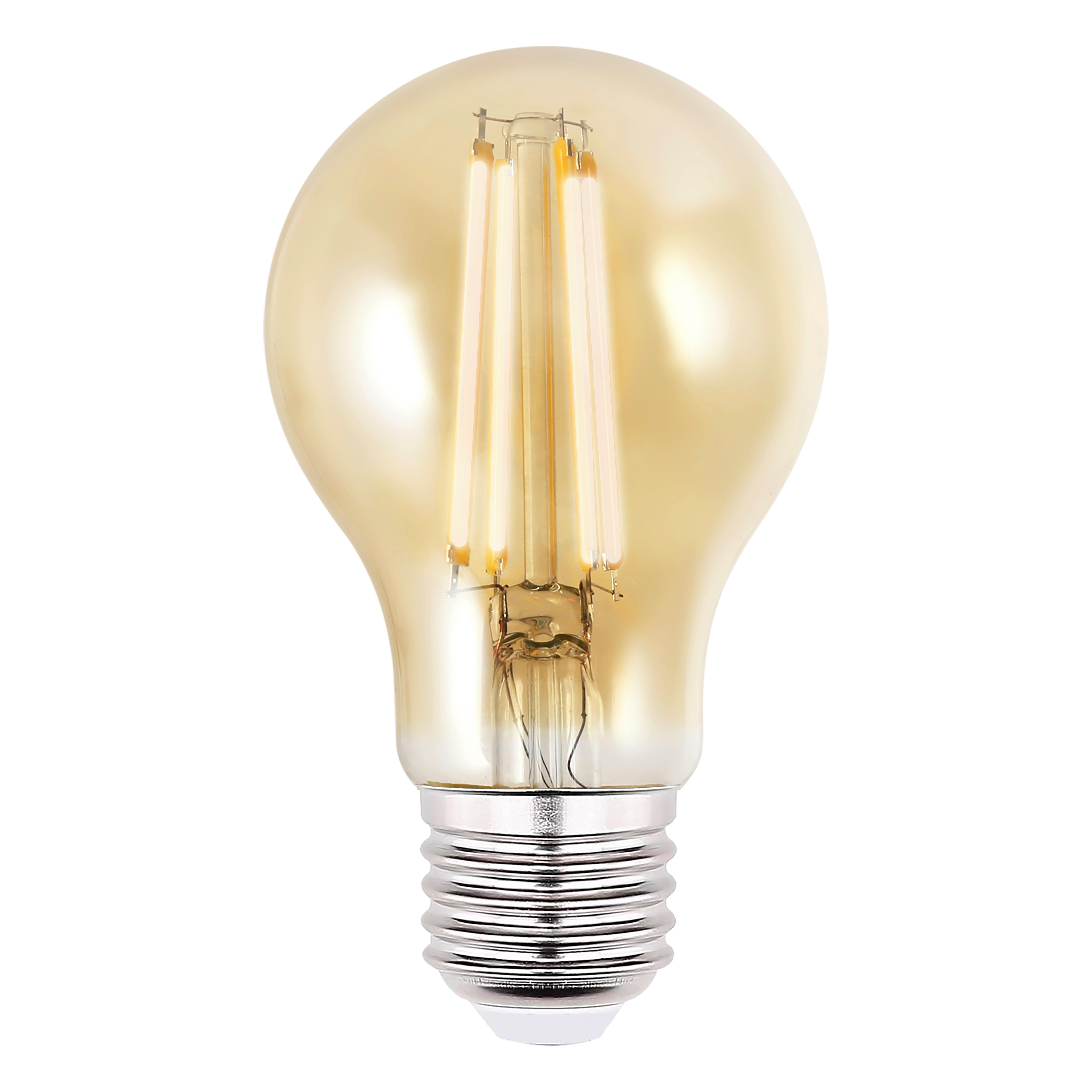 LED-LJUSKÄLLA 10582AK-3 - bärnstensfärgad, Klassisk, metall/glas (6/10,6cm) - Mömax