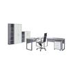 Büro Office Edition Set 4 Grau/Weiß - Weiß/Grau, MODERN, Holzwerkstoff - MID.YOU
