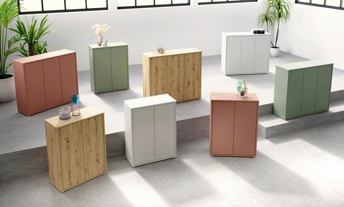 Dulap pentru pantofi ALICE - teracotă, Modern, material pe bază de lemn (109,2/99,1/34,9cm) - Modern Living